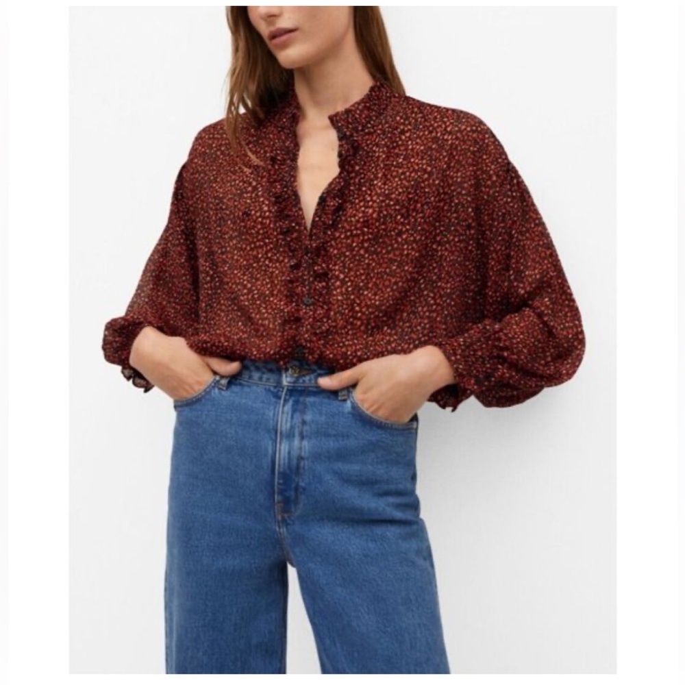 Mango Red Blouse